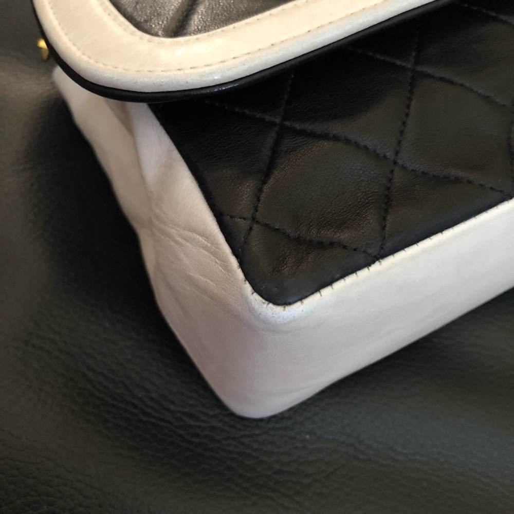 SOLD**Chanel Classic Vintage Two Tone Flap Bag - Picture 8 of 15